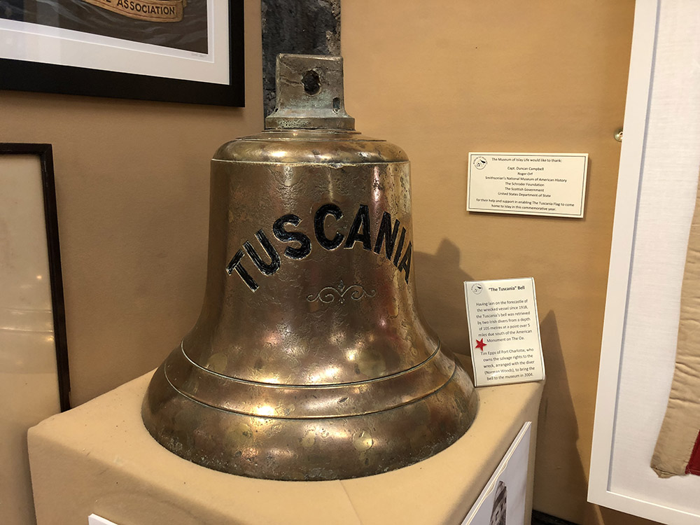 The bell from the Tuscania shipwreck