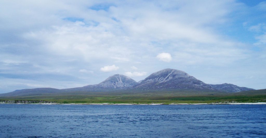 The Paps of Jura with the sea in the foreground