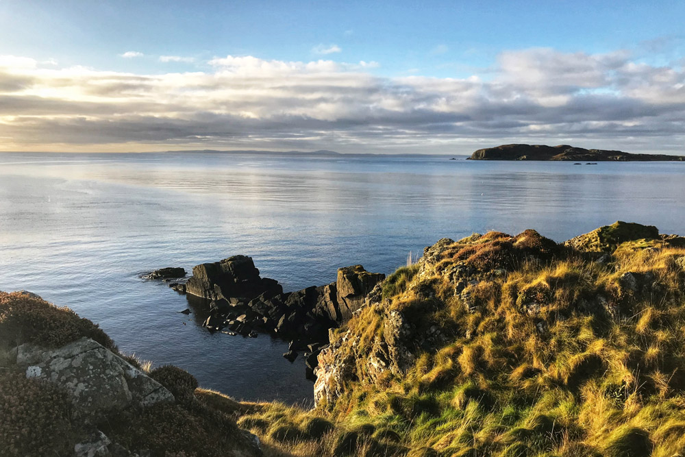 View overlooking water from Islay coastline