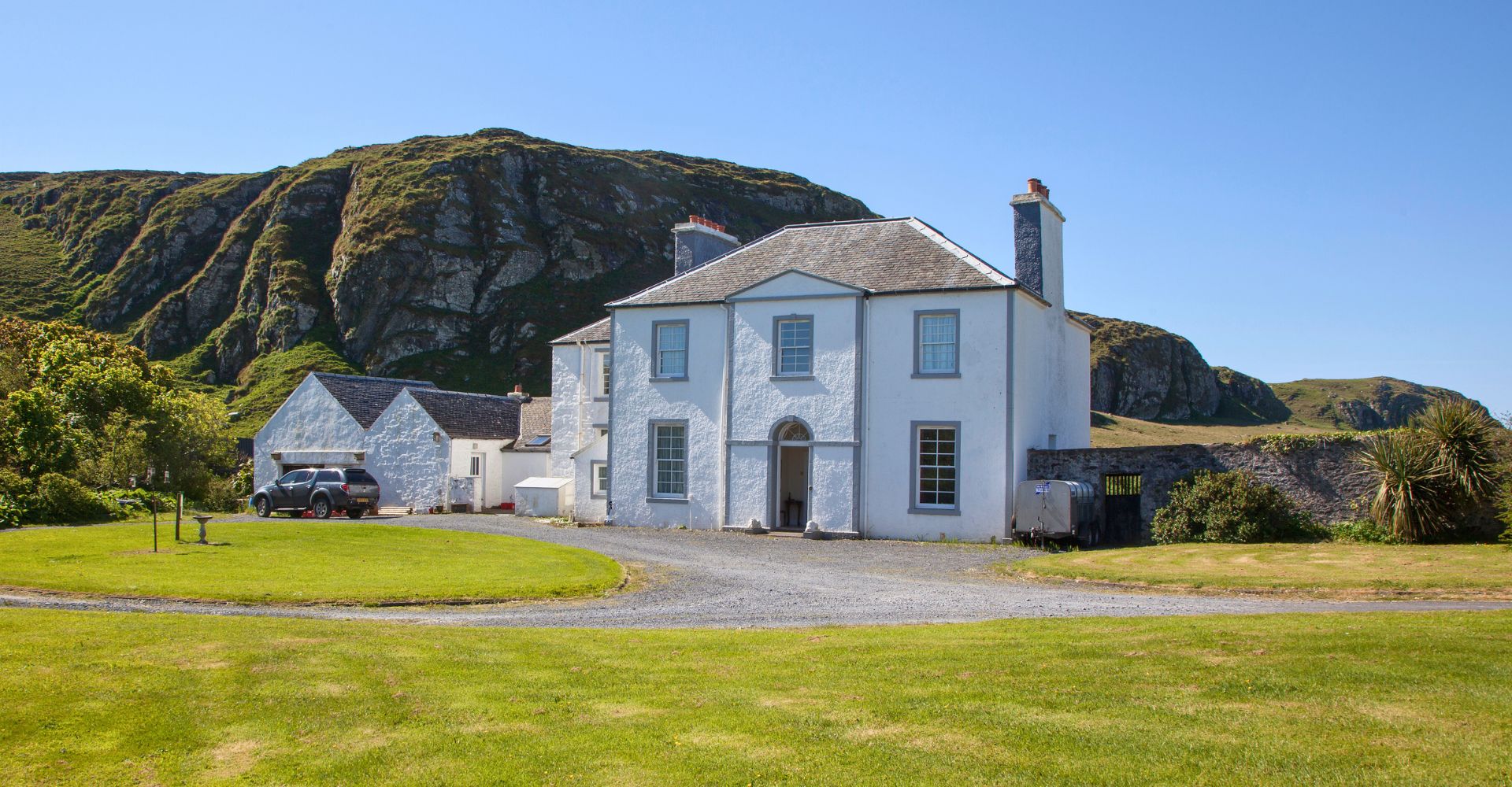 Kilchoman House on a summers day.