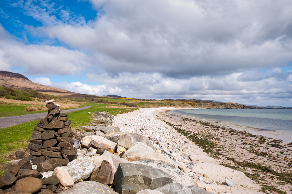View of Islay coastline
road along side the sea.